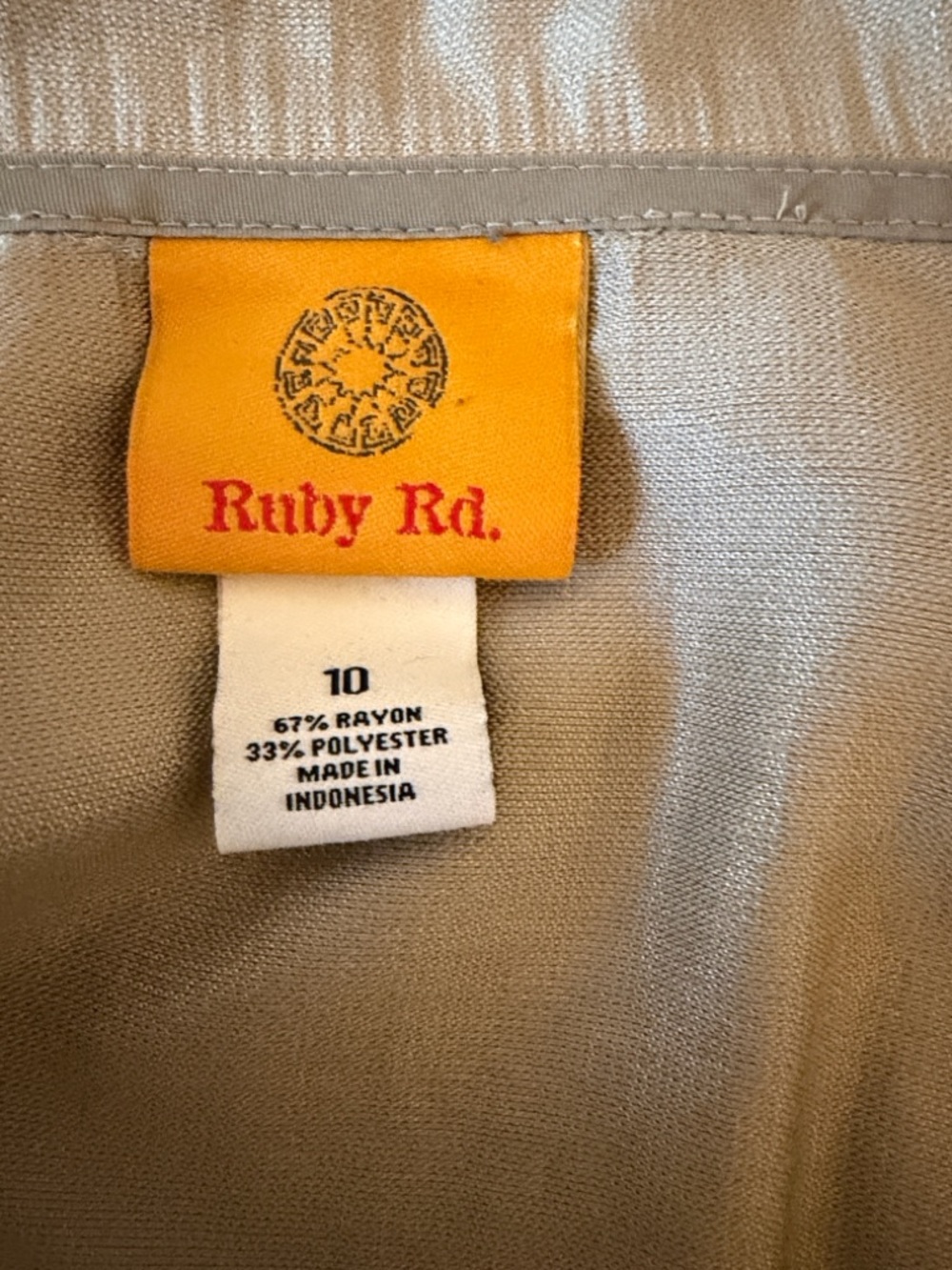 Ruby Rd. Shimmery Taupe Button-Front Utility Jacket - Picture 5 of 6